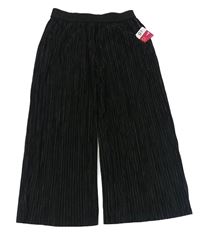 Černé plisované culottes kalhoty Nutmeg