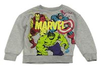 Šedá melírovaná mikina s Avengers Primark