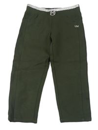 Khaki teplákové chino kalhoty