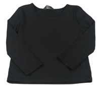Černé žebrované triko Primark
