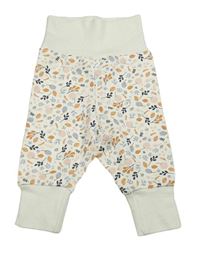 Bílé lehké tepláky s listy