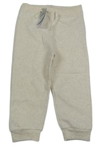 Nové - Světlebéžové melírované tepláky Primark