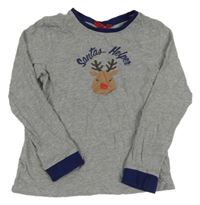 Šedé melírované triko se sobem Alive