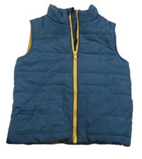 Petrolejová šusťáková zateplená vesta H&M