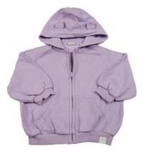 Levandulová propínací mikina s kapucí Next