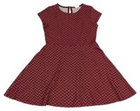 Vínové vzorované šaty Zara