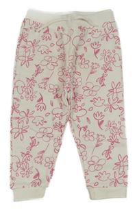 Bílé květované tepláky Primark