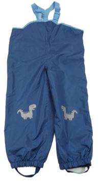 Tmavomodré šusťákové podšité laclové kalhoty Impidimpi