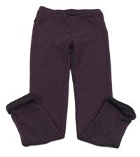 Vínové puntíkaté zateplené tregíny Kids