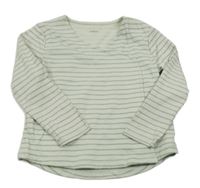 Světlezeleno-zelené pruhované zavinovací triko TCM