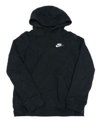 Černá mikina s logem a kapucí Nike