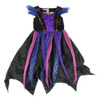 Kostým - Černo-fialovo-modré šaty s netopýrem a tylem