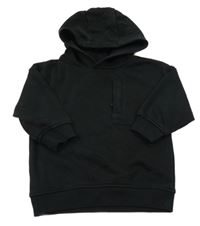 Černá mikina s kapsou a kapucí Next