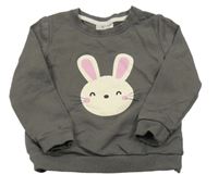 Tmavošedá mikina s králíkem So Cute