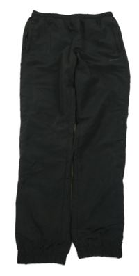 Černé šusťákové podšité kalhoty s logem Slazenger