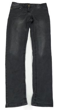 Tmavošedé teplákové skinny rifle Yigga