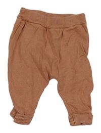 Starorůžové pletené tepláky Tu