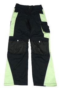 Černo-limetkové outdoorové kalhoty s kapsami Active Touch