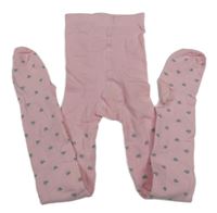 Růžové punčocháče se srdíčky H&M