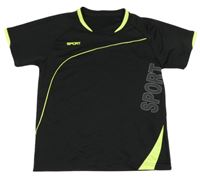 Černé sportovní tričko s nápisem