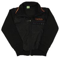Černá šusťákovo/tepláková propínací mikina Hugo Boss