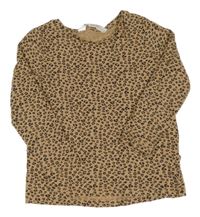 Hnědé triko s leopardím vzorem H&M