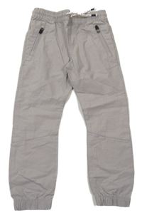 Šedé plátěné cuff kalhoty F&F
