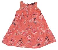 Růžové květované lehké šaty Baker 