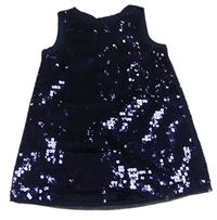 Tmavomodré šaty s flitry H&M