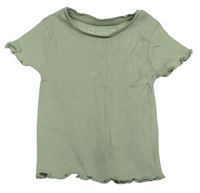 Lila žebrované crop tričko Primark