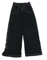 Černé široké tregíny H&M