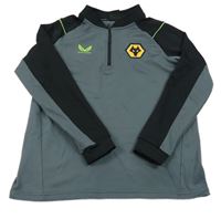 Šedo-černá sportovní mikina s nášivkou 