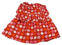 Červené puntíkaté manšestrové šaty 