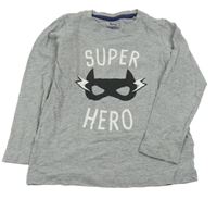 Šedé melírované triko s Batmanem Lupilu