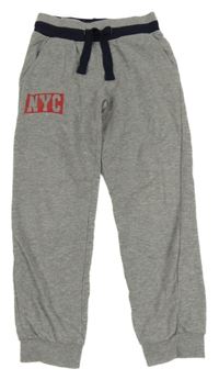 Šedé melírované tepláky s nápisem Pepperts