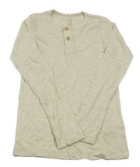 Světlebéžové žebrované triko Name it