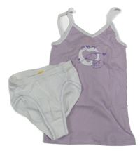 2 set - lila košilka se Snoopym + kalhotky 