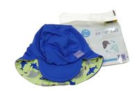 Nové - modro-zelená UV kšiltovka se žraloky 