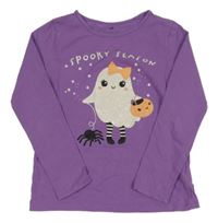 Fialové triko s duchem H&M