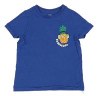 Modré tričko s ananasem M&S