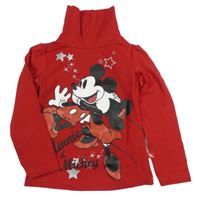 Červené triko s Minnie a rolákem C&A