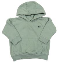 Zelená mikina s výšivkou a kapucí Next