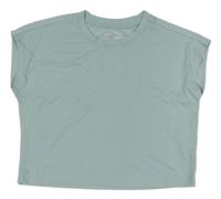 Světlemodrý sportovní crop top 