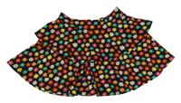 Černo-barevná květovaná vrstvená sukně Primark