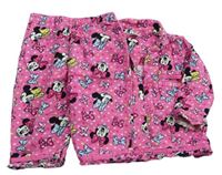 Růžové flanelové pyžamo s Minie Matalan