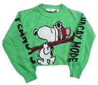 Zelený crop svetr se Snoopym H&M