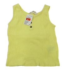 Žlutý žebrovaný crop top H&M