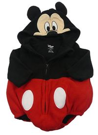 Kostým - Černo-červený fleecový overal s kapucí - Mickey Primark
