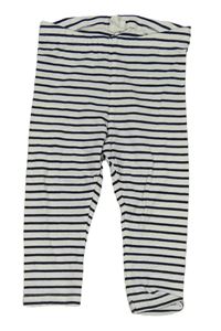 Tmavomodro-bílé pruhované legíny H&M