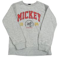 Šedá melírovaná mikina s Mickeym Primark